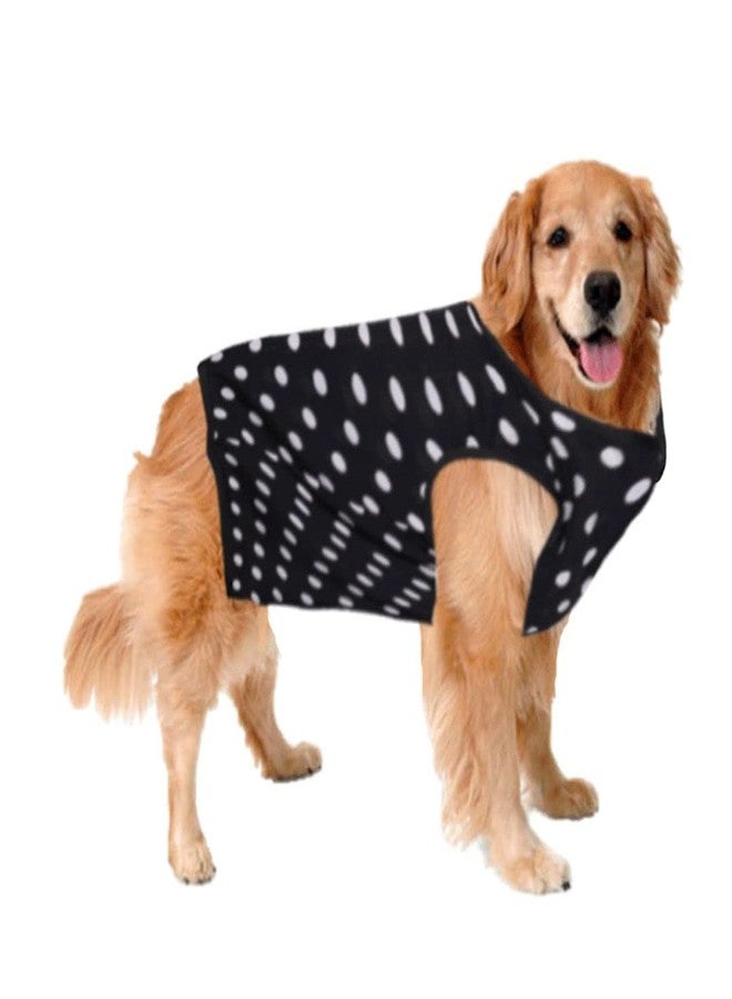 Sage Square Crazy Printed Dog T-Shirt, Trending Dog T-Shirt, Ultra Soft & Light Weight, Comfortable & Breathable Dog Apparel, Trendy Outfit (XLarge - 26 inch) (Polka Black) - Image 1